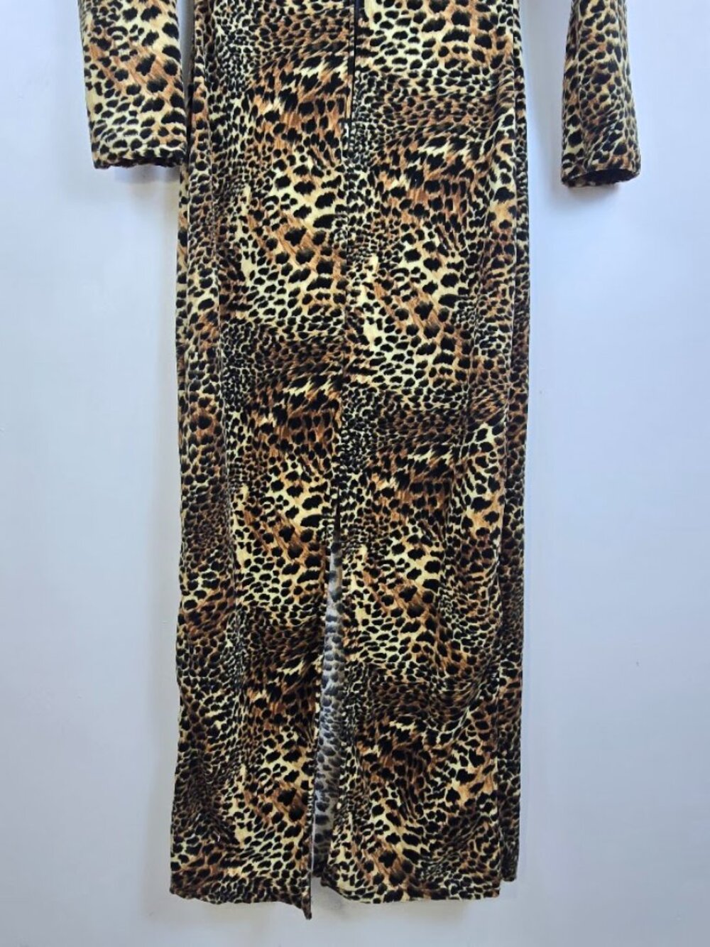 Leopard Cutout Bodycon Midi Dress Open Back M - Picture 11 of 12
